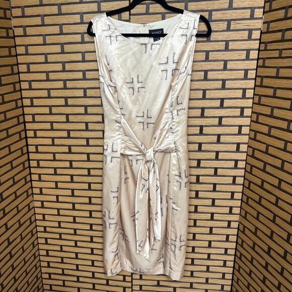 Ashro Tan Tie Waist Dress Size 16 - Picture 1 of 8